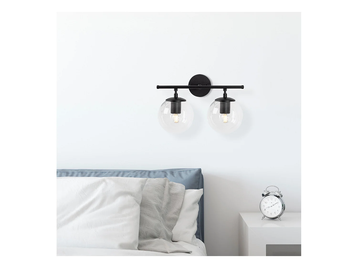 Applique Murale Interieur,  Lampe Murale Industrielle Bois, Noir 36x24x16 Cm