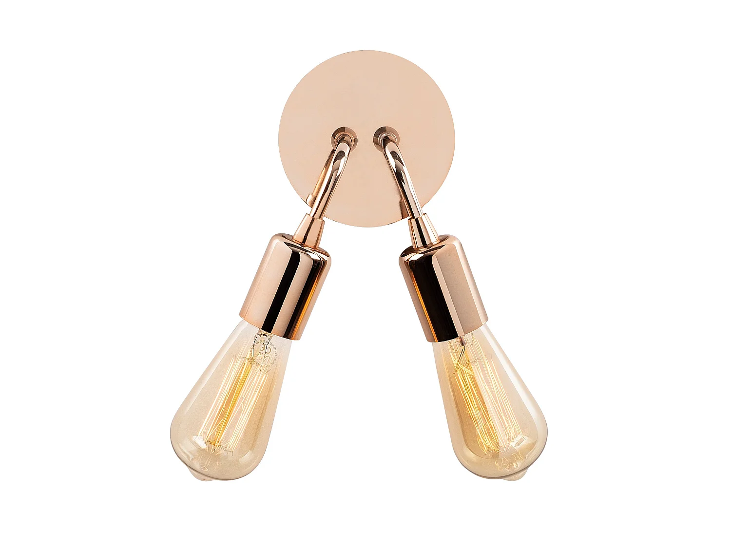 Applique Murale Interieur,  Lampe Murale Industrielle Bois, Cuivre 14x14x20 Cm