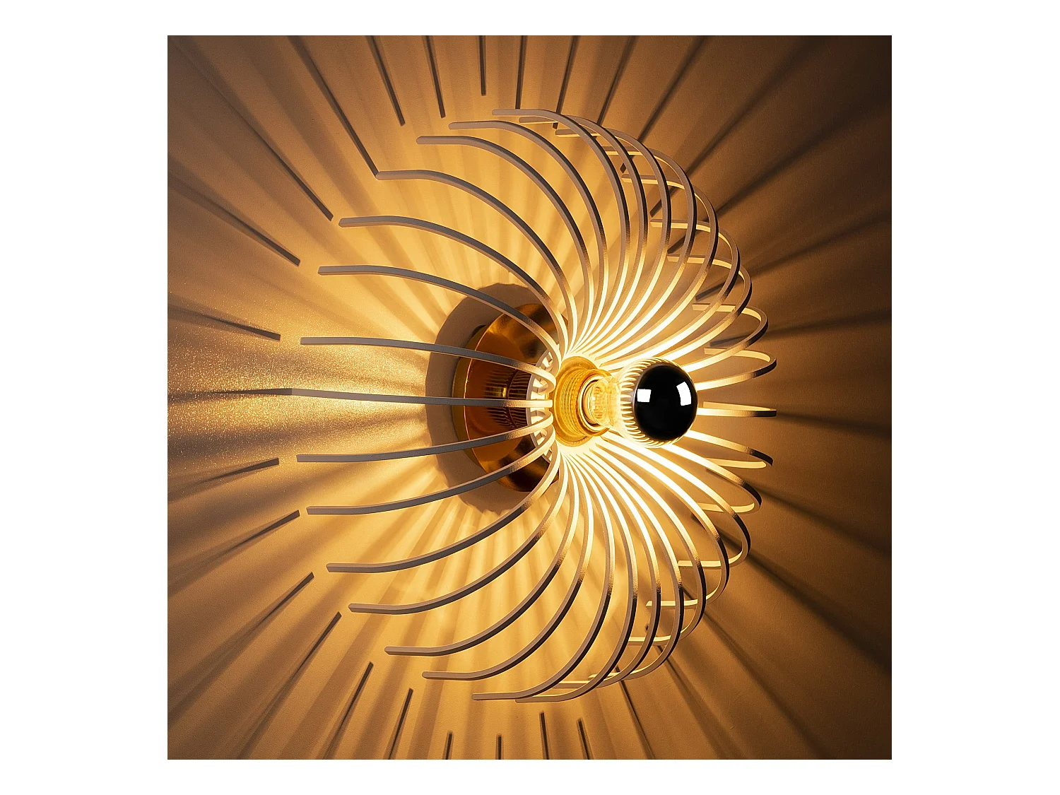 Applique Murale Interieur,  Lampe Murale Industrielle Bois, Blanc 12x12x36 Cm