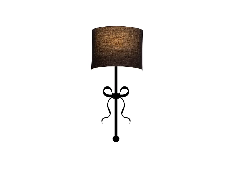 Applique Murale Interieur,  Lampe Murale Industrielle Bois, Noir 15x28x57 Cm