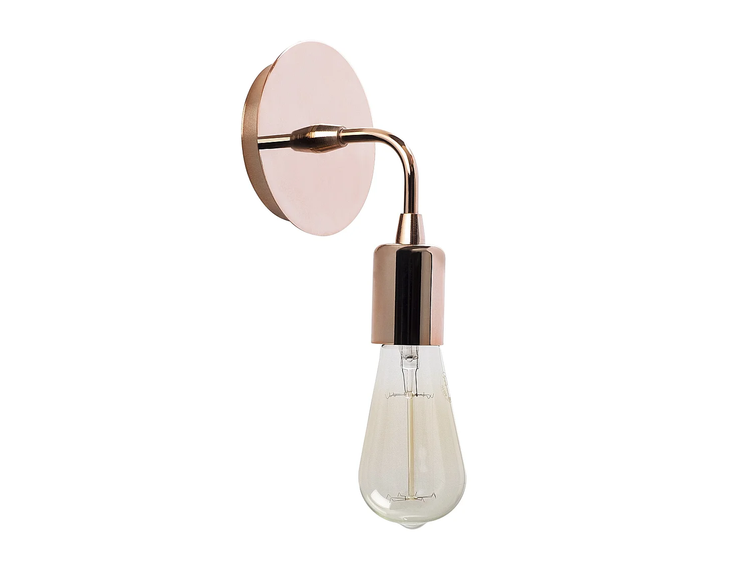 Applique Murale Interieur,  Lampe Murale Industrielle Bois, Cuivre 12x12x20 Cm