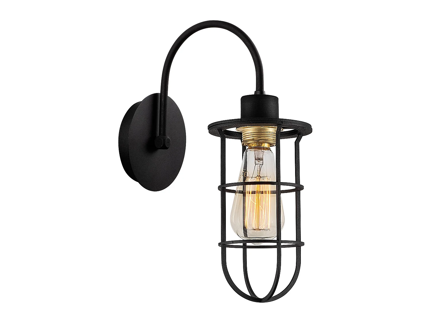 Applique Murale Interieur,  Lampe Murale Industrielle Bois, Noir 12x12x33 Cm