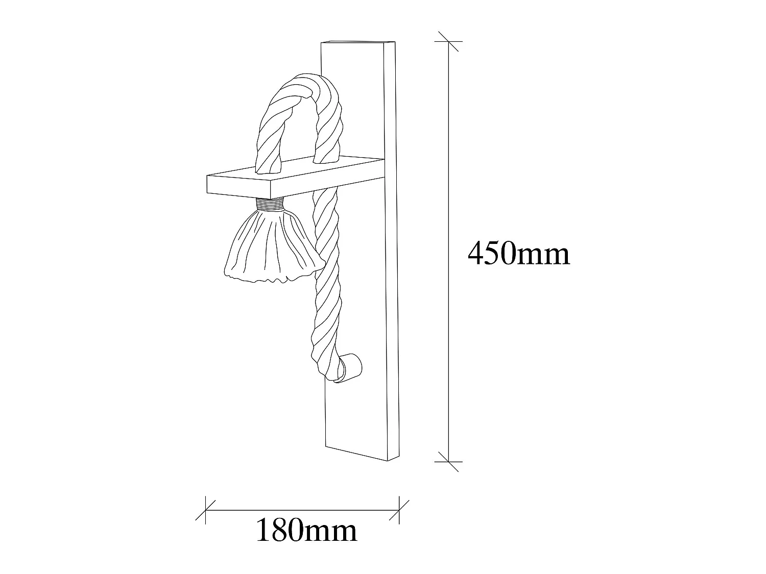 Applique Murale Interieur,  En Bois Et Métal, Luminaire Rétro Industriel , Bois 9x18x45 Cm