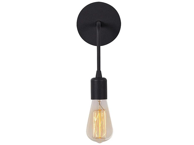 Applique Murale Interieur,  Lampe Murale Industrielle Bois, Noir 6x12  x27 Cm
