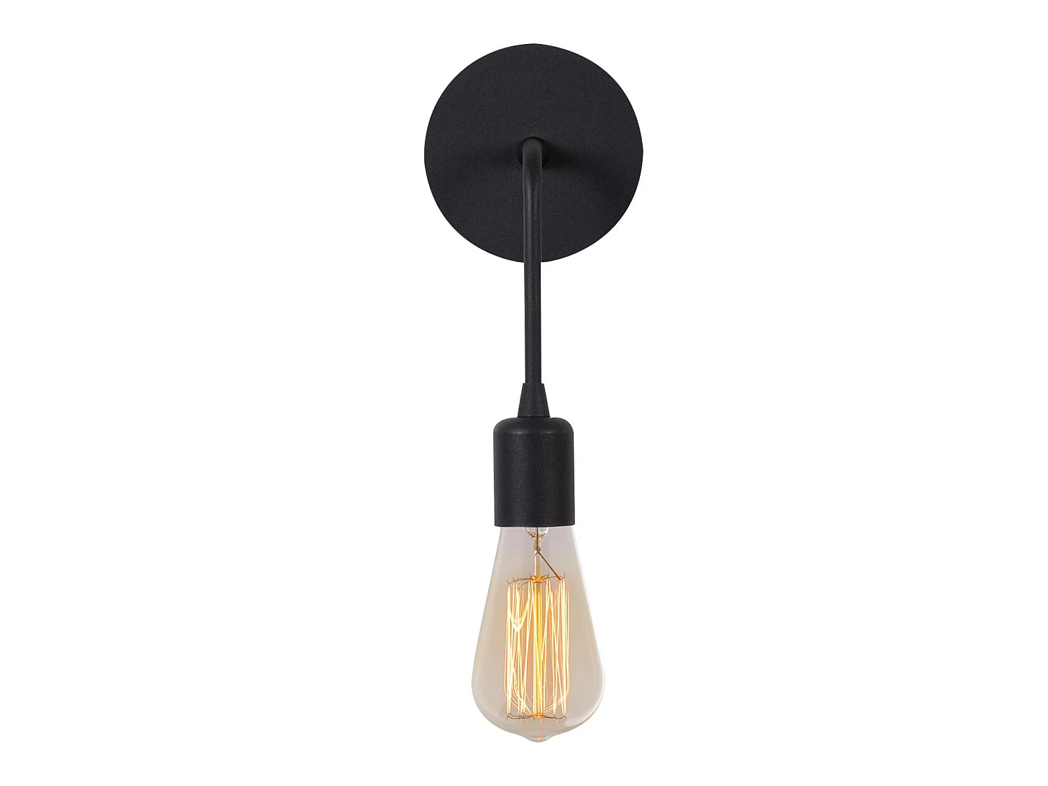 Applique Murale Interieur,  Lampe Murale Industrielle Bois, Noir 6x12  x27 Cm