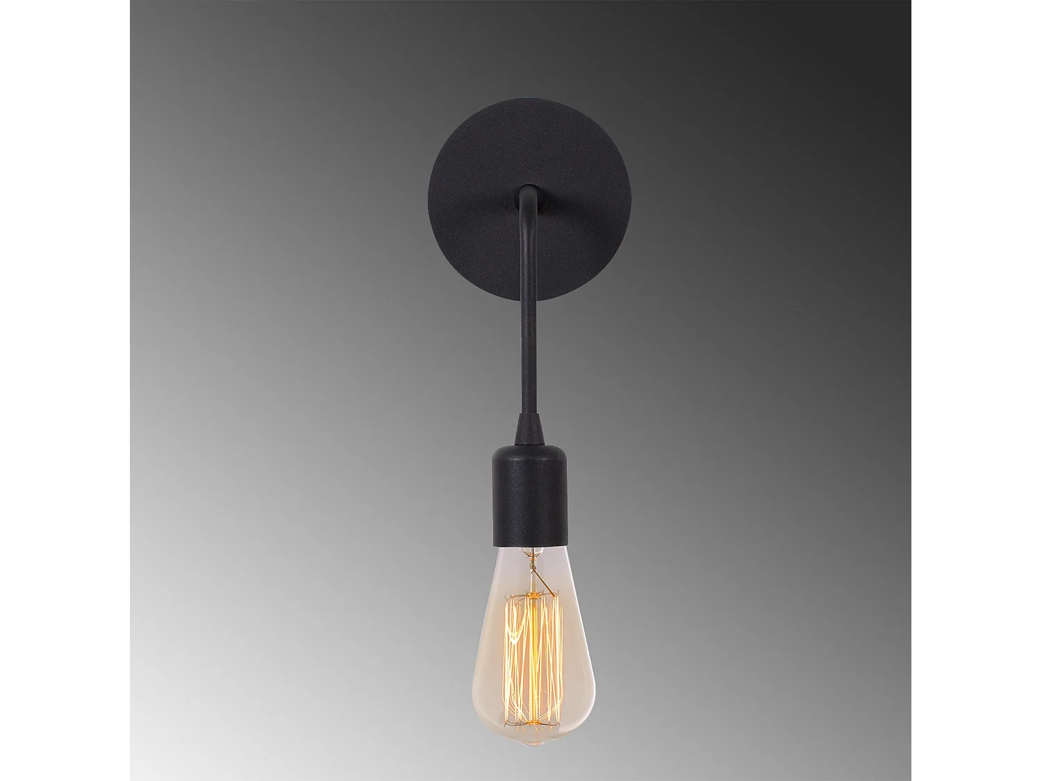 Applique Murale Interieur,  Lampe Murale Industrielle Bois, Noir 6x12  x27 Cm