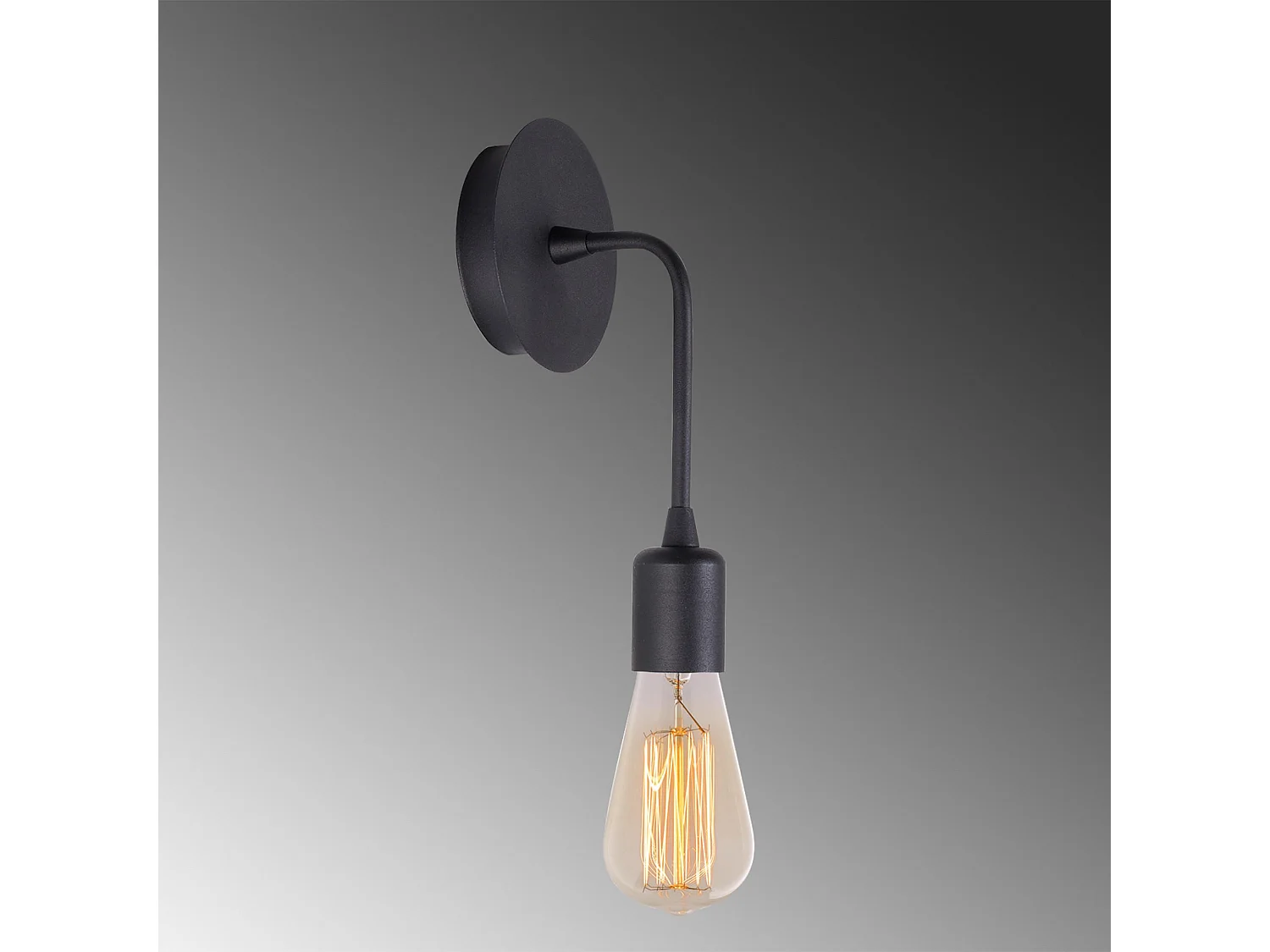 Applique Murale Interieur,  Lampe Murale Industrielle Bois, Noir 6x12  x27 Cm