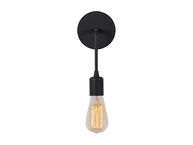 Applique Murale Interieur,  Lampe Murale Industrielle Bois, Noir 6x12  x27 Cm