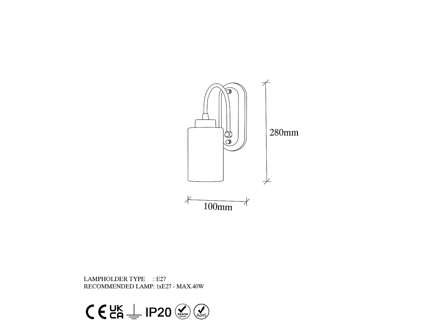 Applique Murale Interieur,  Lampe Murale Industrielle Bois, Noir 10x21x28 Cm