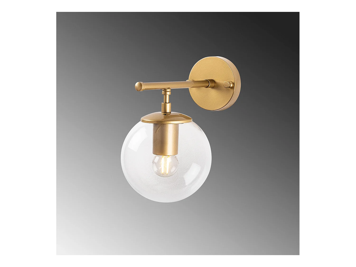 Applique Murale Interieur,  Lampe Murale Industrielle Bois, Or Shine  15x24x24 Cm