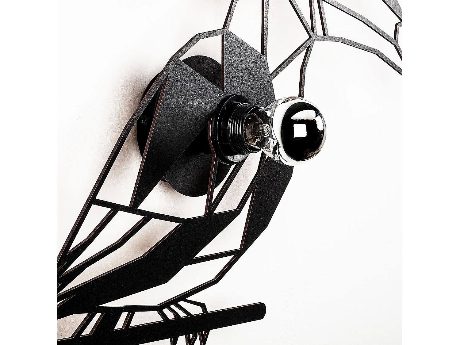 Applique Murale Interieur,  Design En Bois Et En Mdf, Noir 50x12x49 Cm