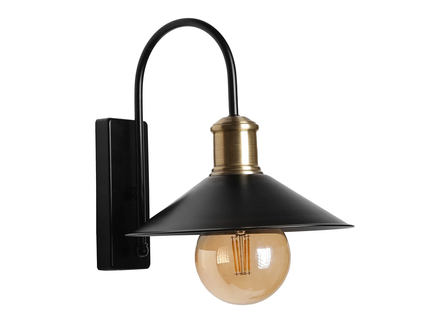 Applique Murale Interieur,  Lampe Murale Industrielle Bois, Noir 15x15x27 Cm