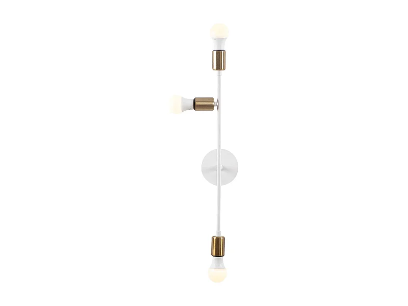 Applique Murale Interieur,  Lampe Murale Industrielle Bois, Blanc 15x15x65 Cm
