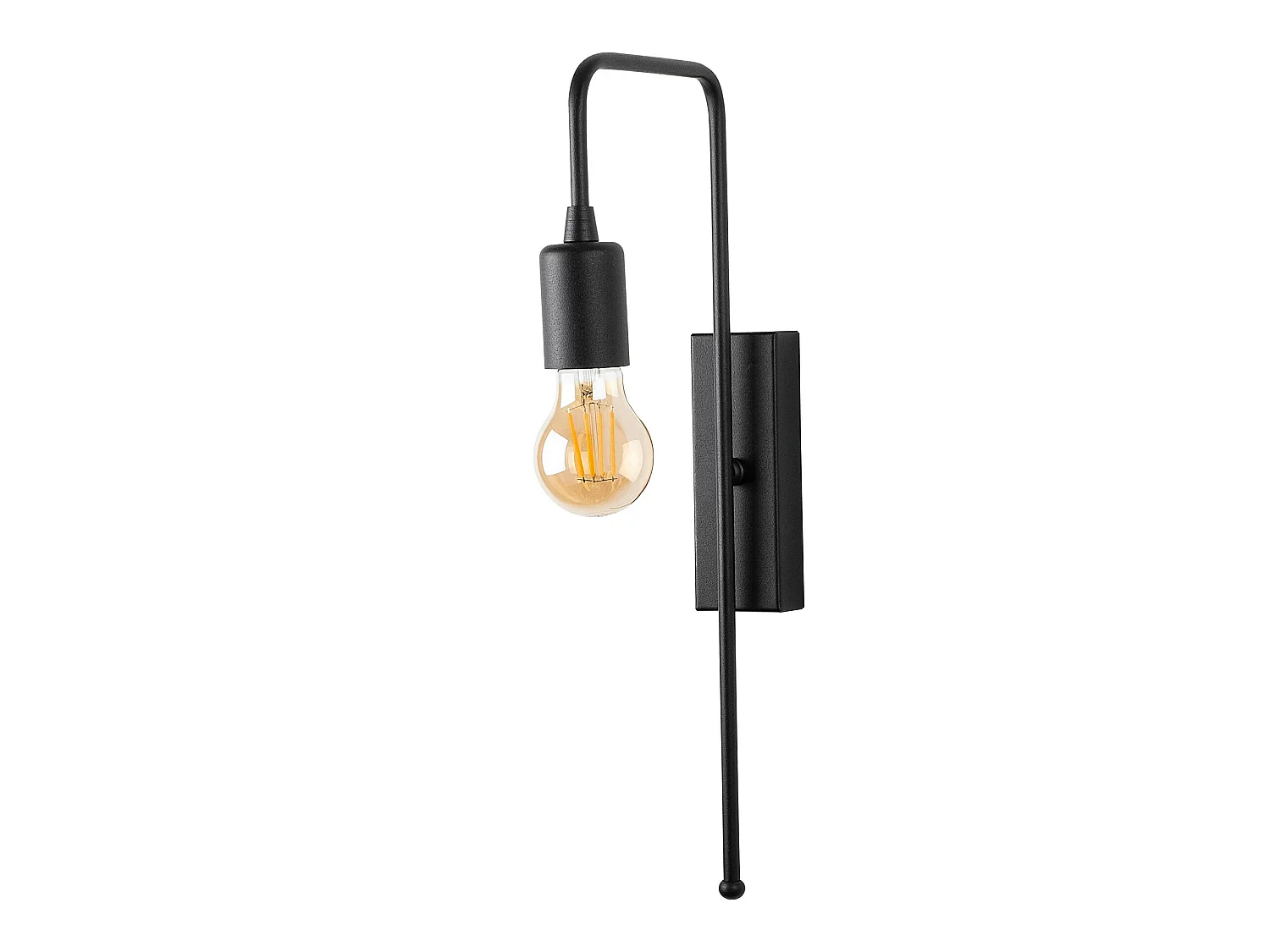 Applique Murale Interieur,  Lampe Murale Industrielle Bois, Noir 6x22x42 Cm