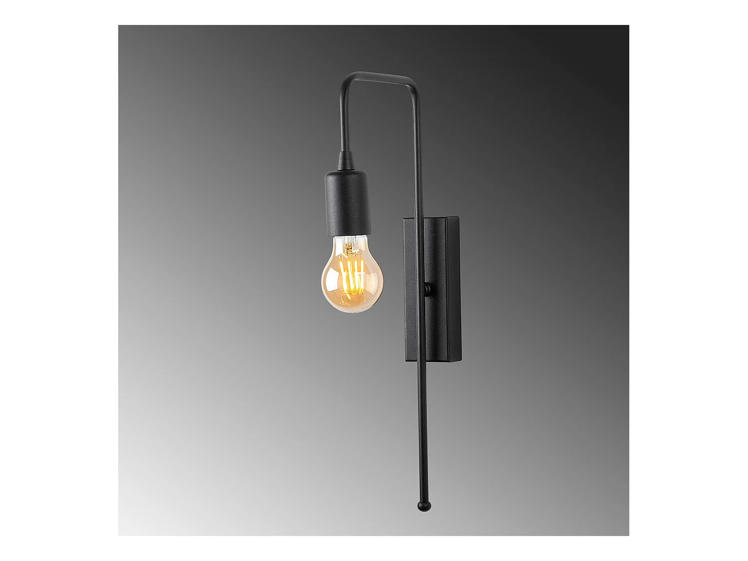 Applique Murale Interieur,  Lampe Murale Industrielle Bois, Noir 6x22x42 Cm
