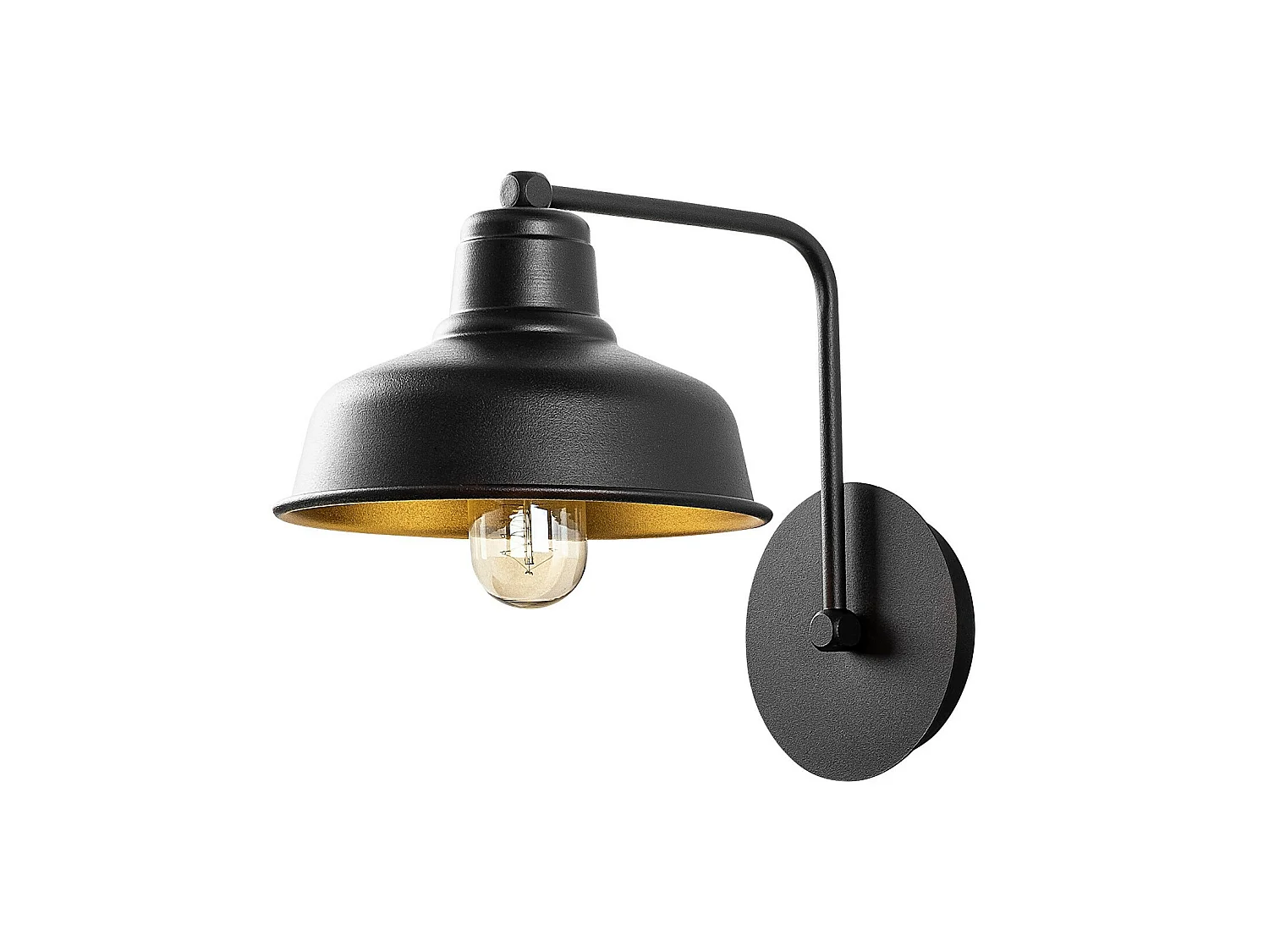 Applique Murale Interieur,  Lampe Murale Industrielle Bois, Noir 19x27x24 Cm