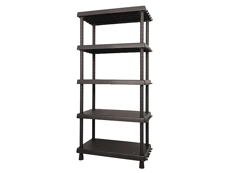 Tablette À 5 Niveaux En Polypropylène L 82 X P 40 X H 164.5 cm.