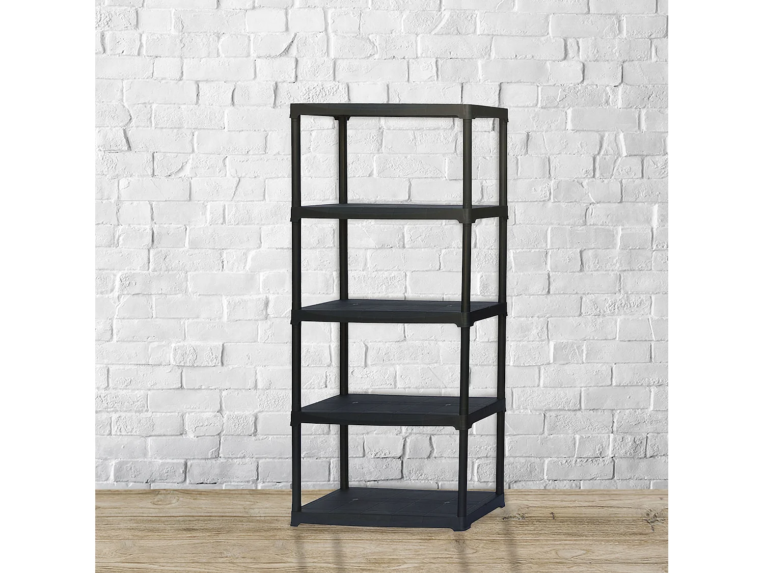 Art Plast - Étagère En Plastique, Noir, 90 x 40 x 176 cm