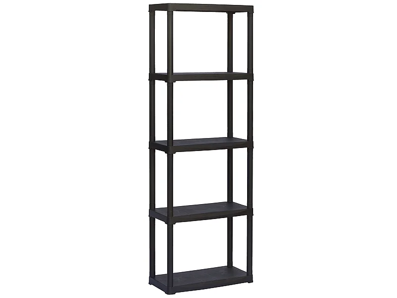 5 Étagères En Plastique En Polypropylène 60 x30 x 176 cm.