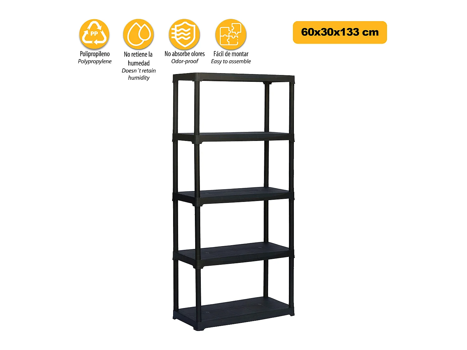 2x Étagères Modulaires Avec 4 Étagères En Plastique.