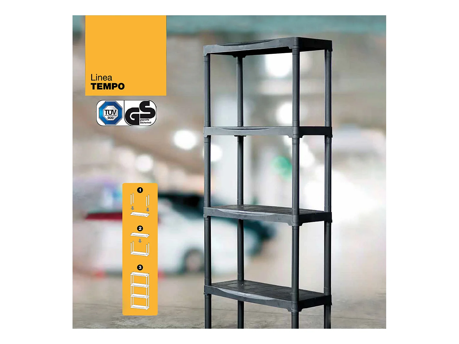 4x Set Étagères Modulaires Avec 4 Étagères En Plastique Chacune.