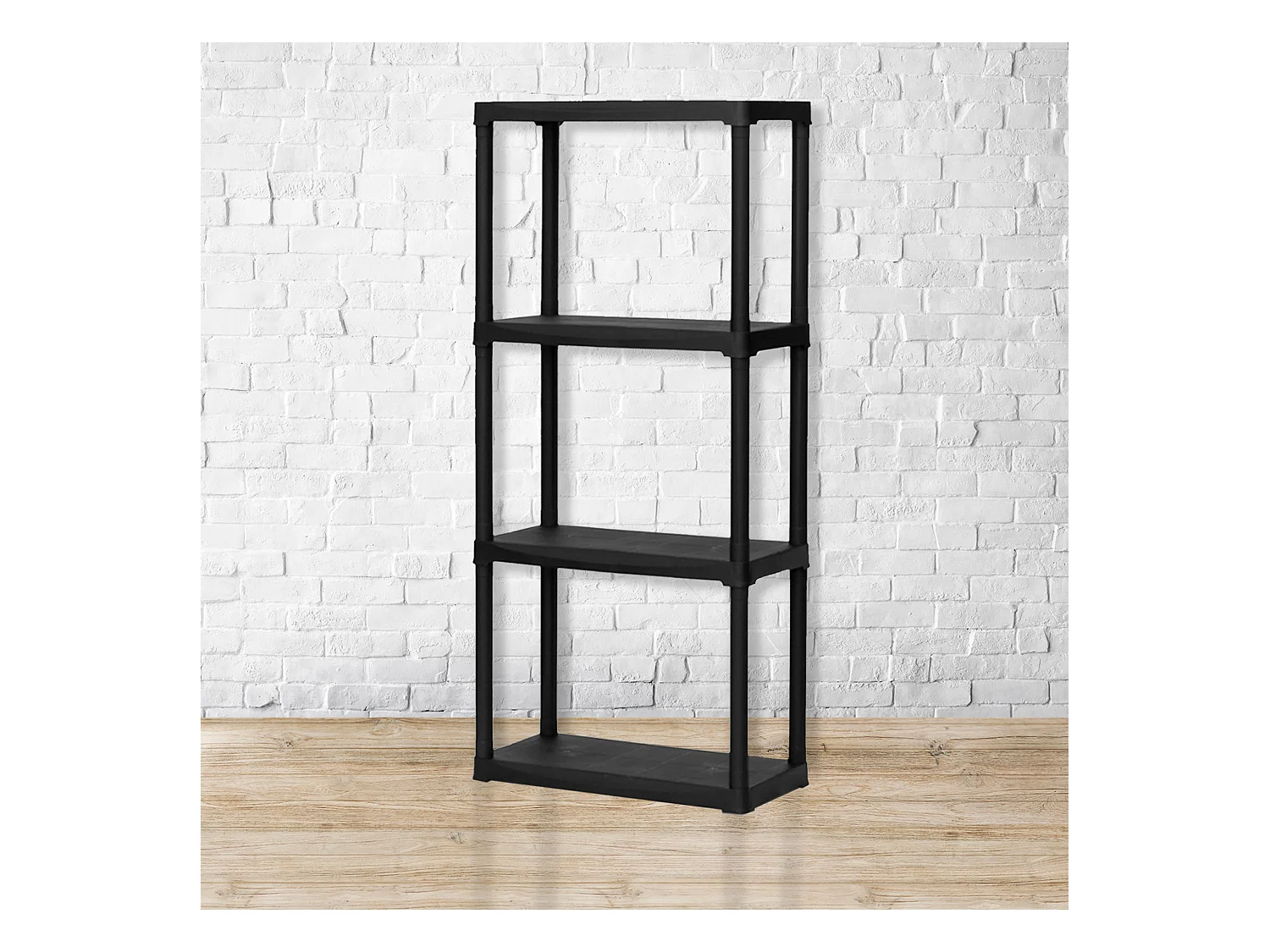 4x Set Étagères Modulaires Avec 4 Étagères En Plastique Chacune.