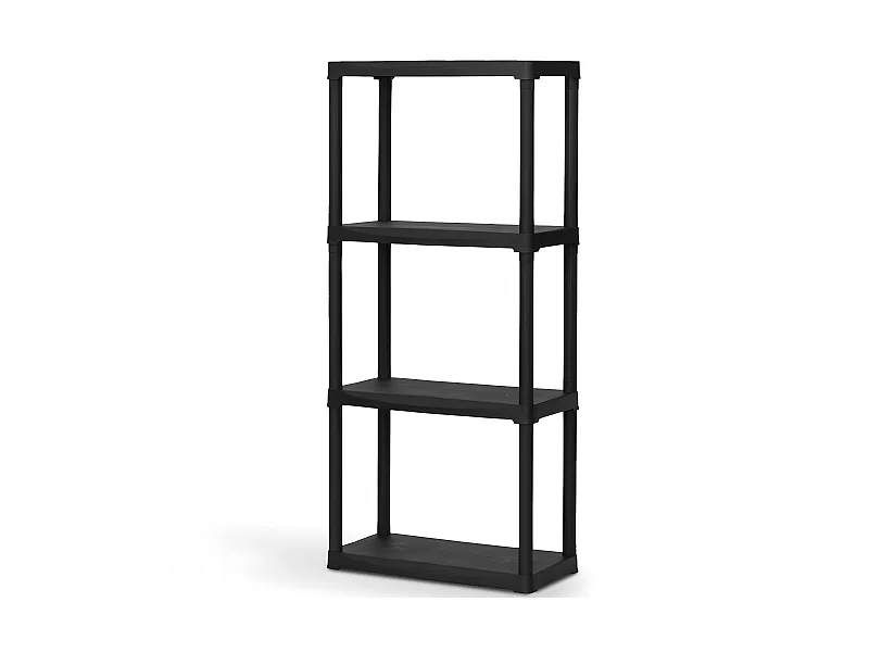 Étagère modulaire avec 4 baldas en plastique 60x30x133 cm.