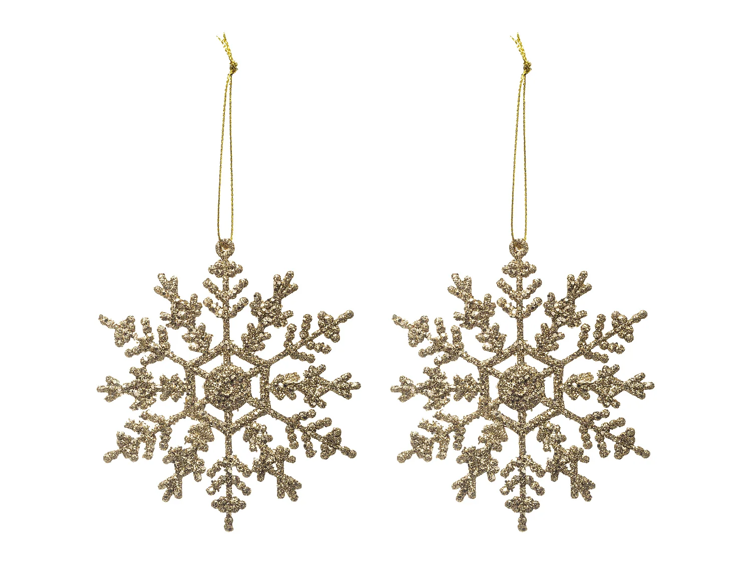 Ornement De Noël Écailles Dorées X 2