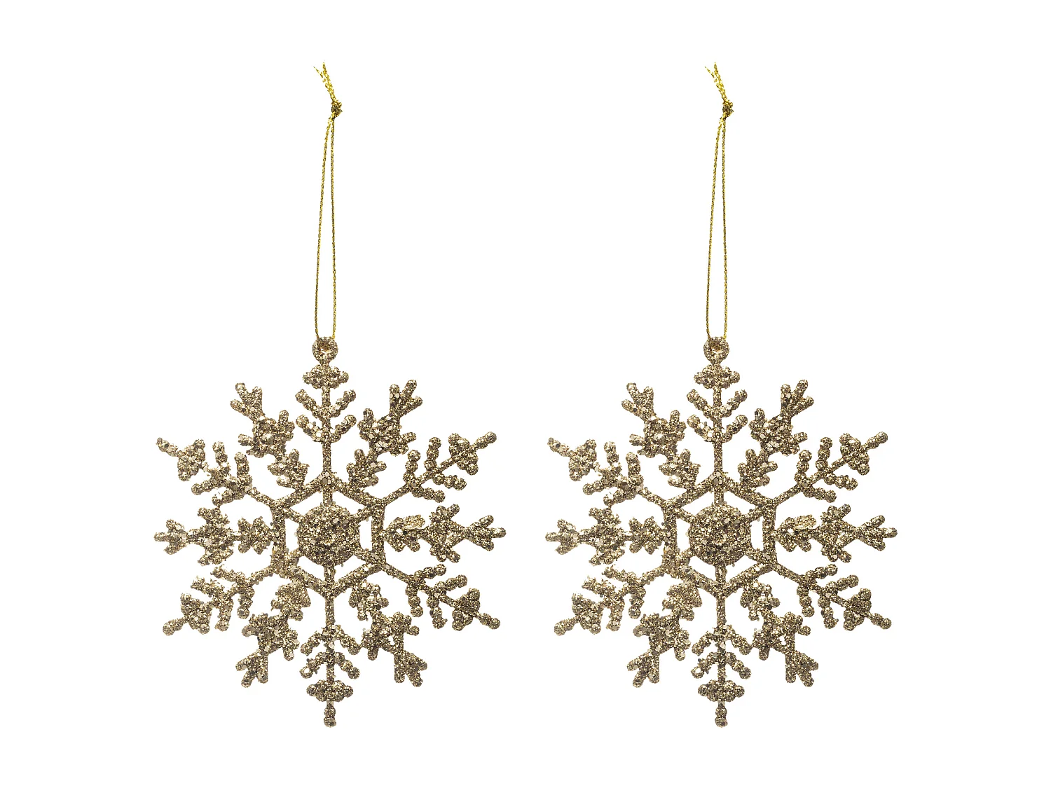 Ornement De Noël Écailles Dorées X 2