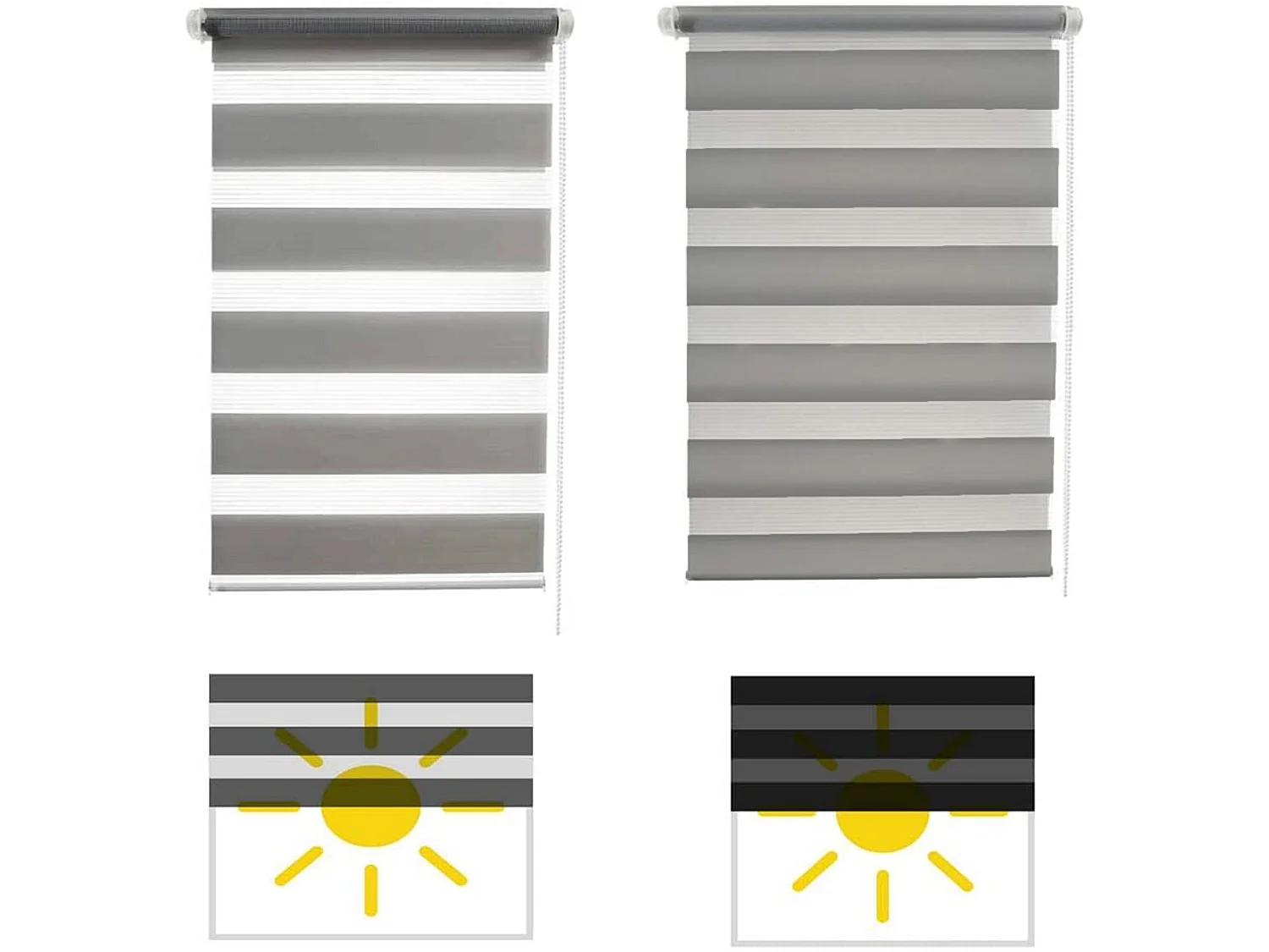 Store Enrouleur Lumière Et Nuit 120x180c Couleur Taupe