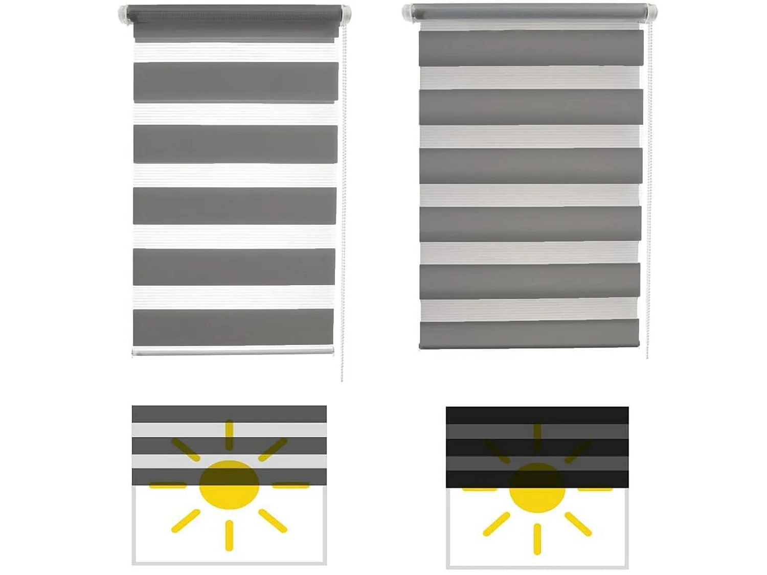 Roll Store Lumière Et Nuit 120x180c Gris Béton