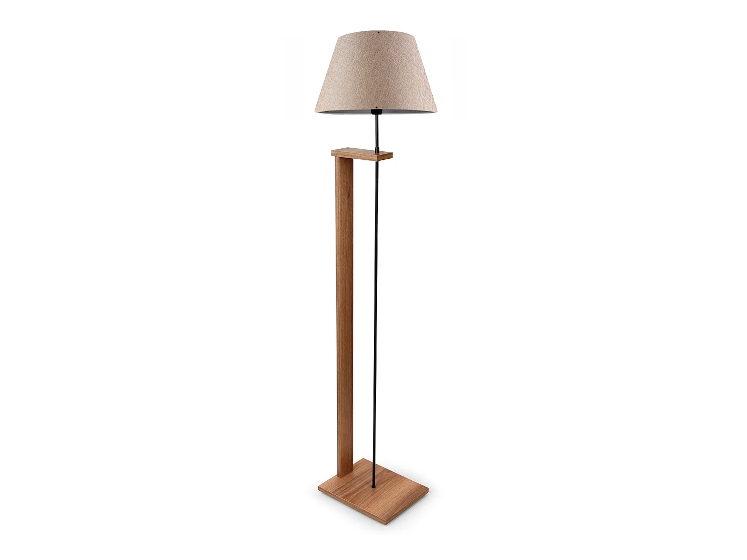 Lampadaire 150 cm Abat-jour Conique Beige, Type E27 Max 60w Collection Victoria, Douille E27 Max 60w