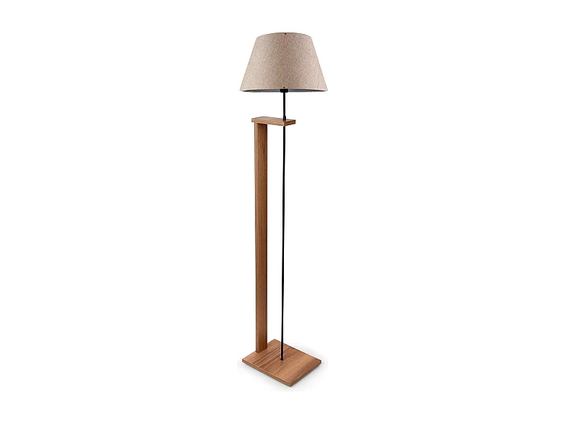 Lampadaire 150 cm Abat-jour Conique Beige, Type E27 Max 60w Collection Victoria, Douille E27 Max 60w