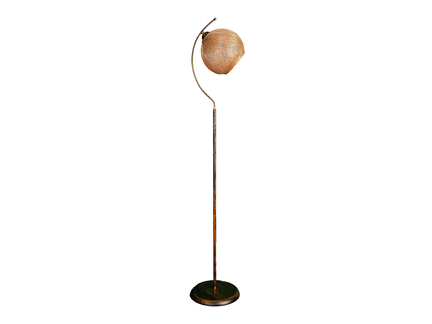 Lampadaire 165 Cm. Or/noir, Type E 27 Max 45 - 60 W