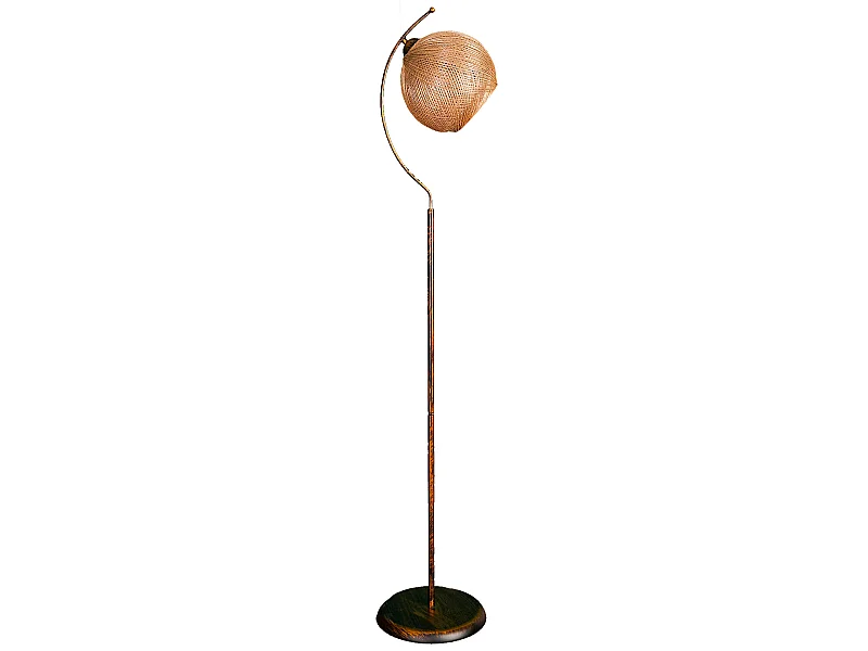 Lampadaire 165 Cm. Or/noir, Type E 27 Max 45 - 60 W