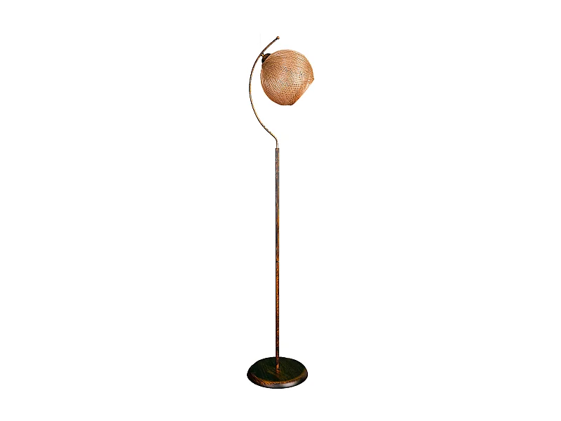 Lampadaire 165 Cm. Or/noir, Type E 27 Max 45 - 60 W