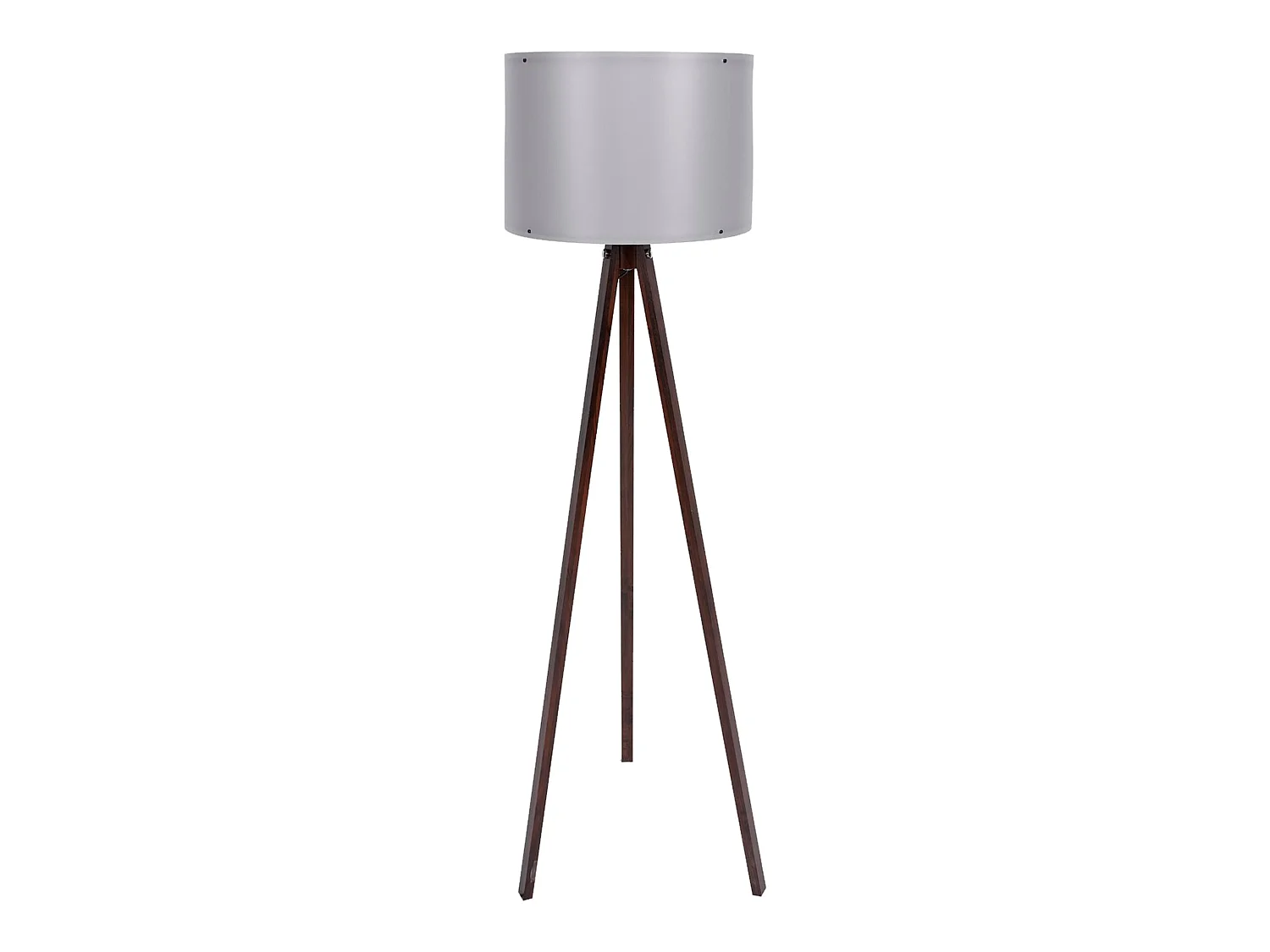 Lampadaire 145 Cm. Gris/noyer, Type E 27 Max 45 - 60 W