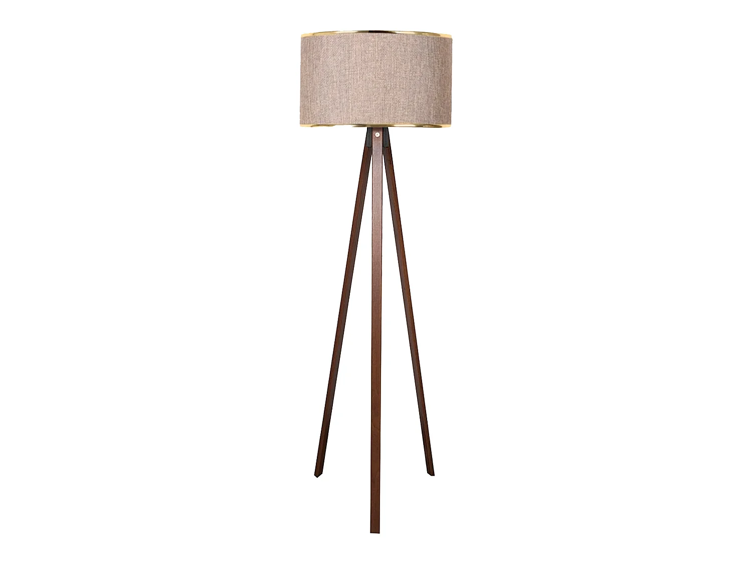 Lampadaire 140 Cm. Beige/or, Type E27 Max 60 W