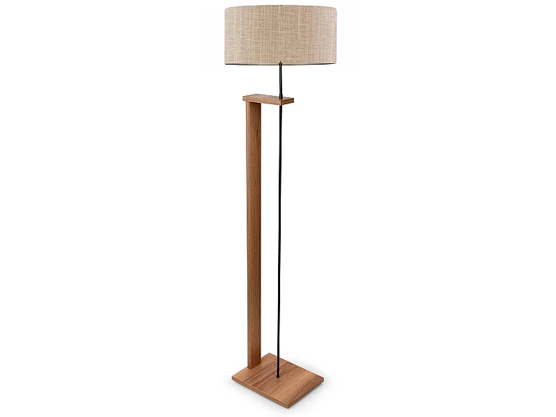 Lampadaire Largeur 150 Cm Écran Beige, Type E27 Max 60 W, Collection Victoria, Douille E27 Max 60 W