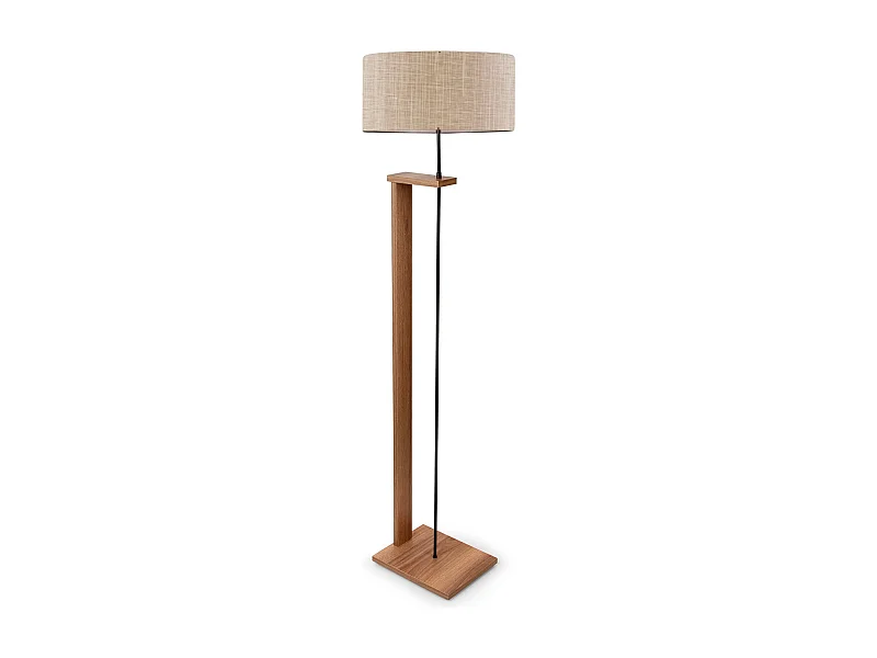 Lampadaire Largeur 150 Cm Écran Beige, Type E27 Max 60 W, Collection Victoria, Douille E27 Max 60 W
