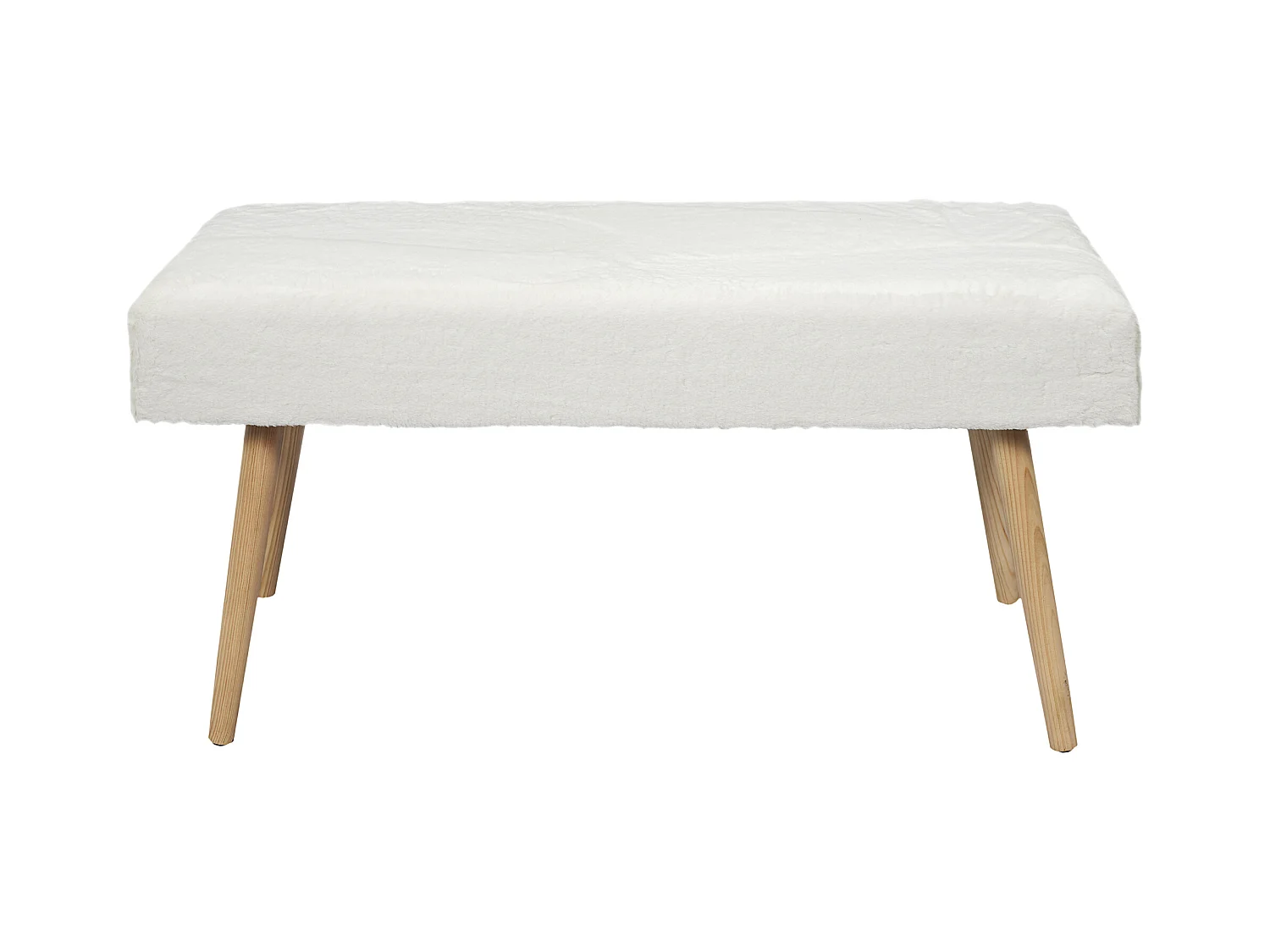 Banc Imitation Fourrure Aurea Blanc, Marron