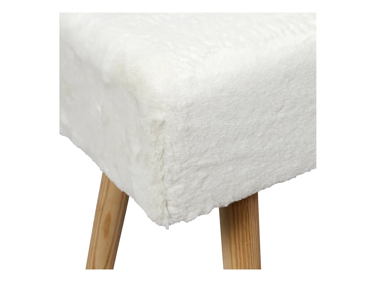 Banc Imitation Fourrure Aurea Blanc, Marron