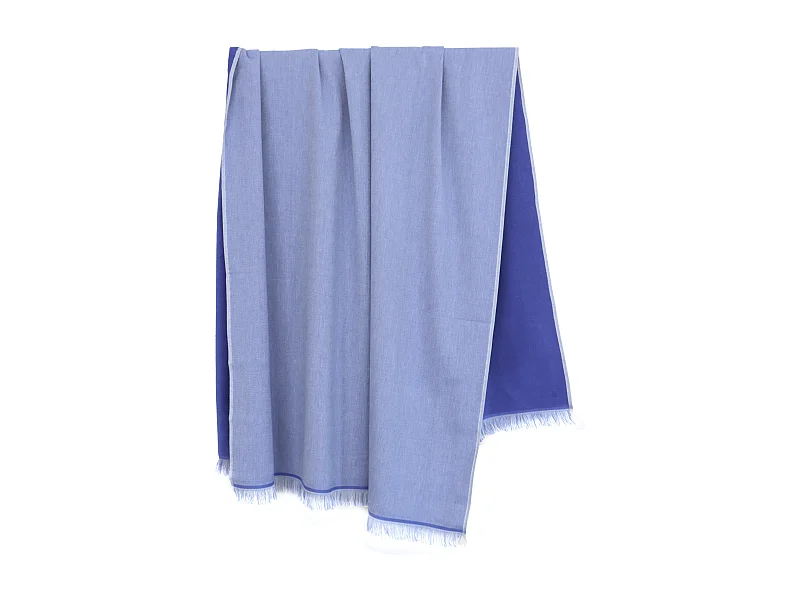Drap de plage fouta en coton 100x180 cm SOFIA bleu lavande