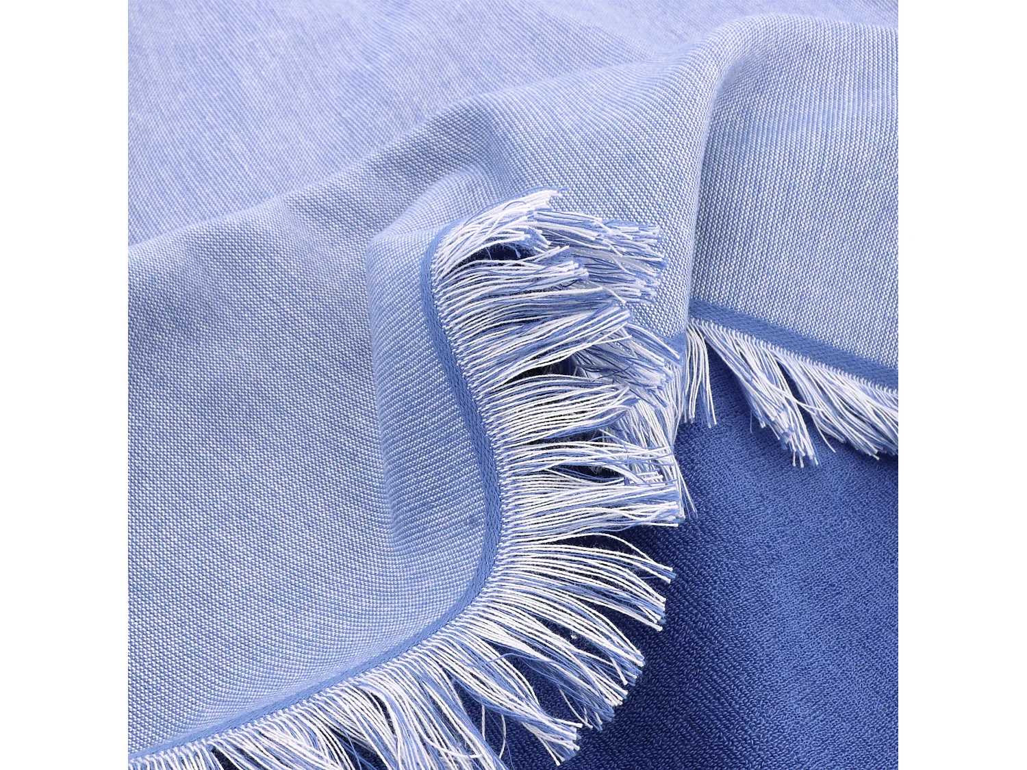 Drap de plage fouta en coton 100x180 cm SOFIA bleu lavande