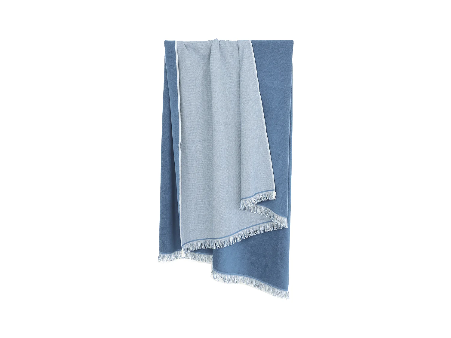 Drap de plage fouta en coton 100x180 cm SOFIA bleu gris