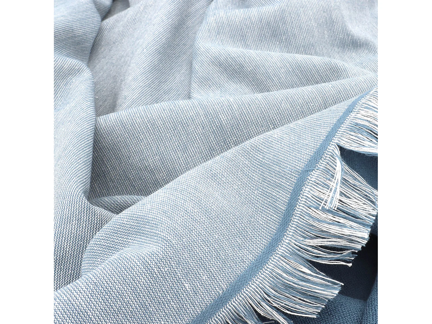 Drap de plage fouta en coton 100x180 cm SOFIA bleu gris