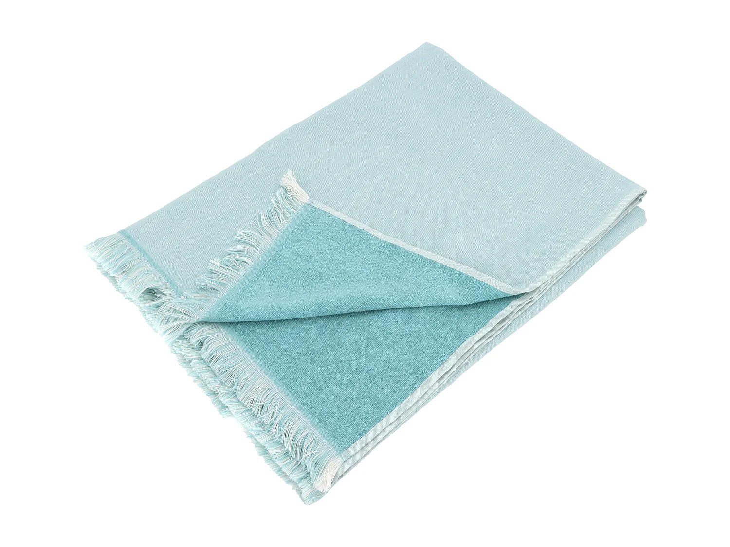 Drap de plage fouta en coton 100x180 cm SOFIA vert pastel