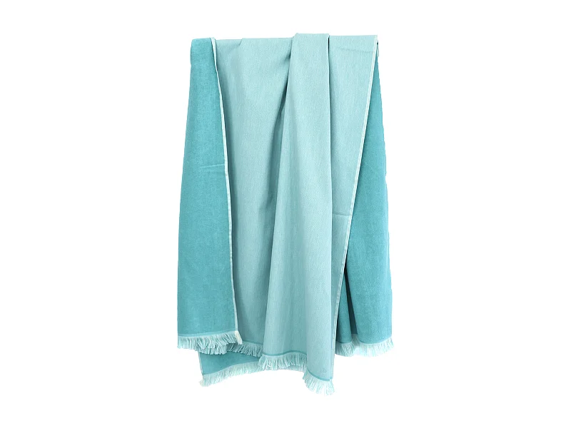 Drap de plage fouta en coton 100x180 cm SOFIA vert pastel