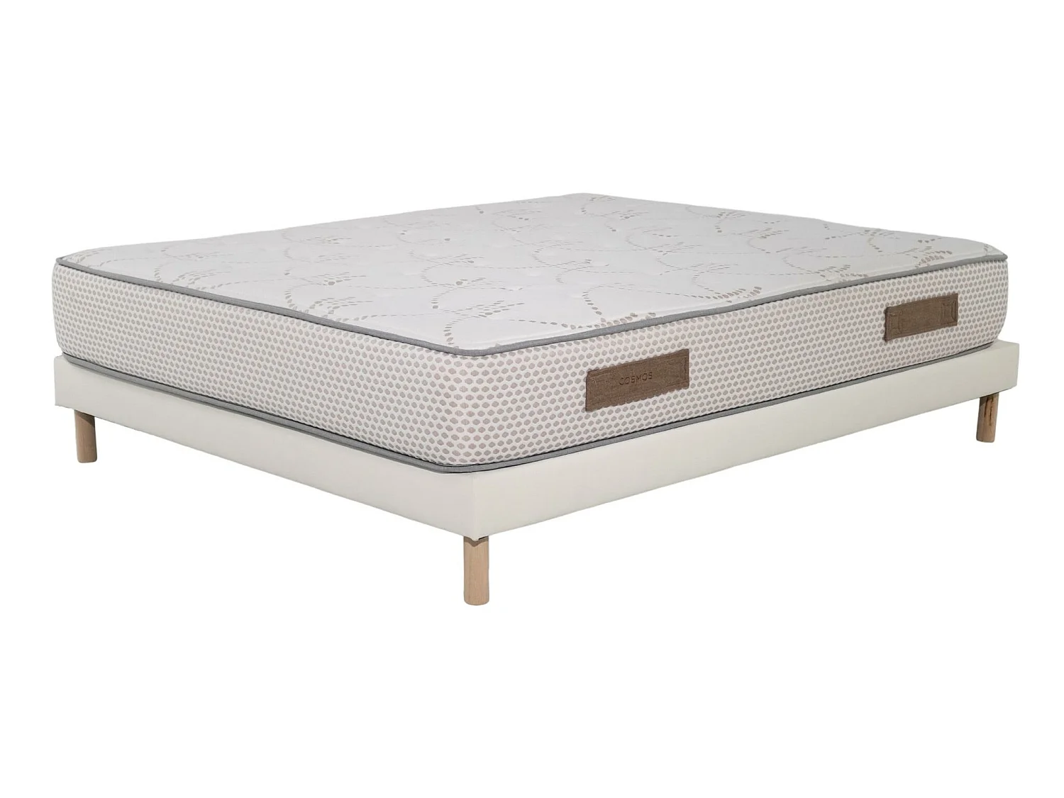 Ensemble Matelas mousse Cosmos White - 160x200 - accueil mémoire de forme et Sommier Blanc