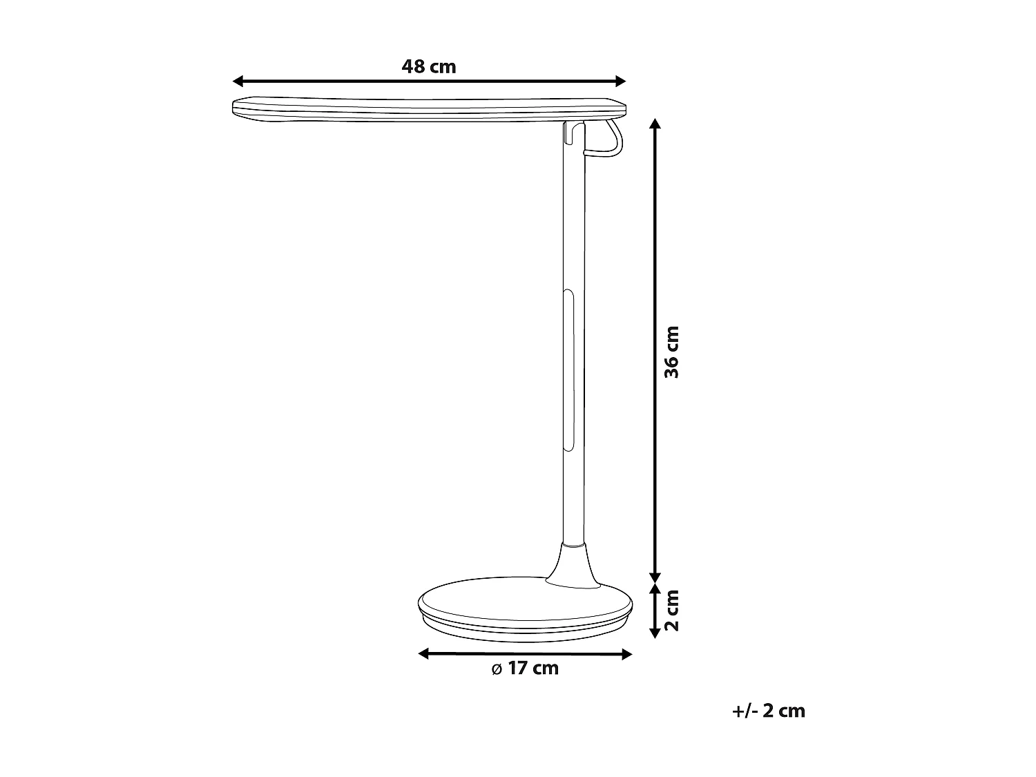 LED Schreibtischlampe Metall schwarz 38 cm hoch verstellbar für Büro Draco